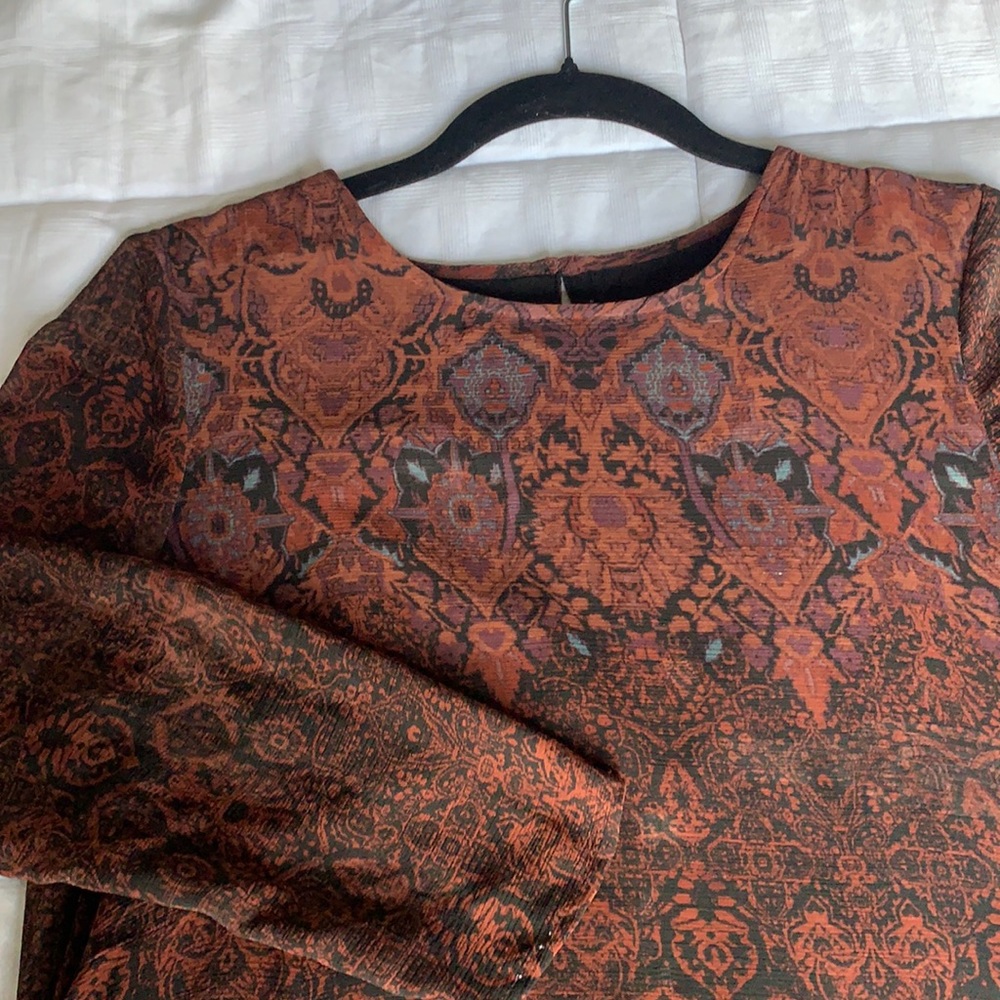 Urban Outfitters Printed Long Sleeve Dress